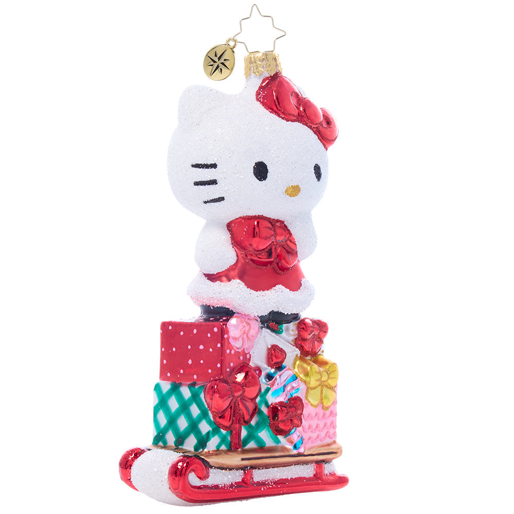 Hello Kitty x Christopher Radko Handmade Glass Ornament (Happy Holidays)