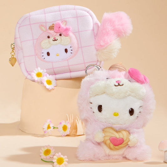 Hello Kitty Plush Mascot Keychain (Fluffy Squirrel Series)