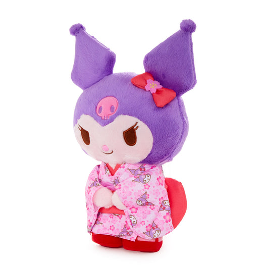 Kuromi 10” Pink Standing Plush (Spring Kimono Series)