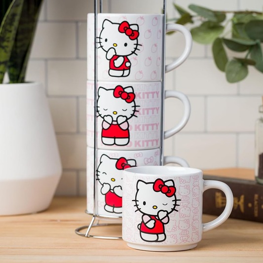 Hello Kitty Expressions 5-Piece Ceramic Mug Stack