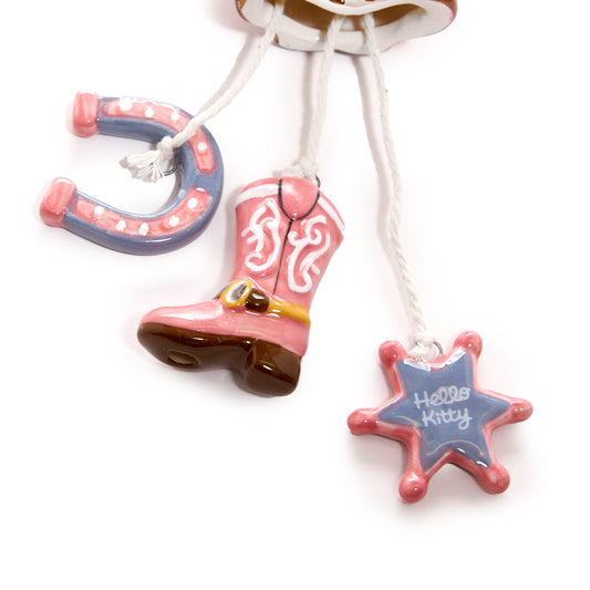 Hello Kitty Cowgirl Ceramic Wind Chime