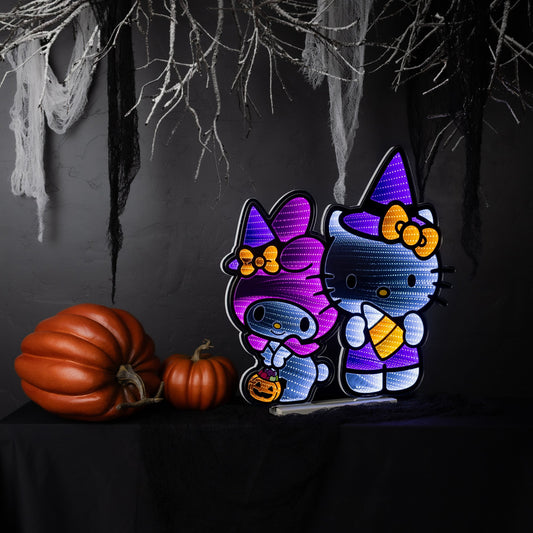 Hello Kitty and My Melody 24” Halloween Decorative Ekkolight Infinity Light