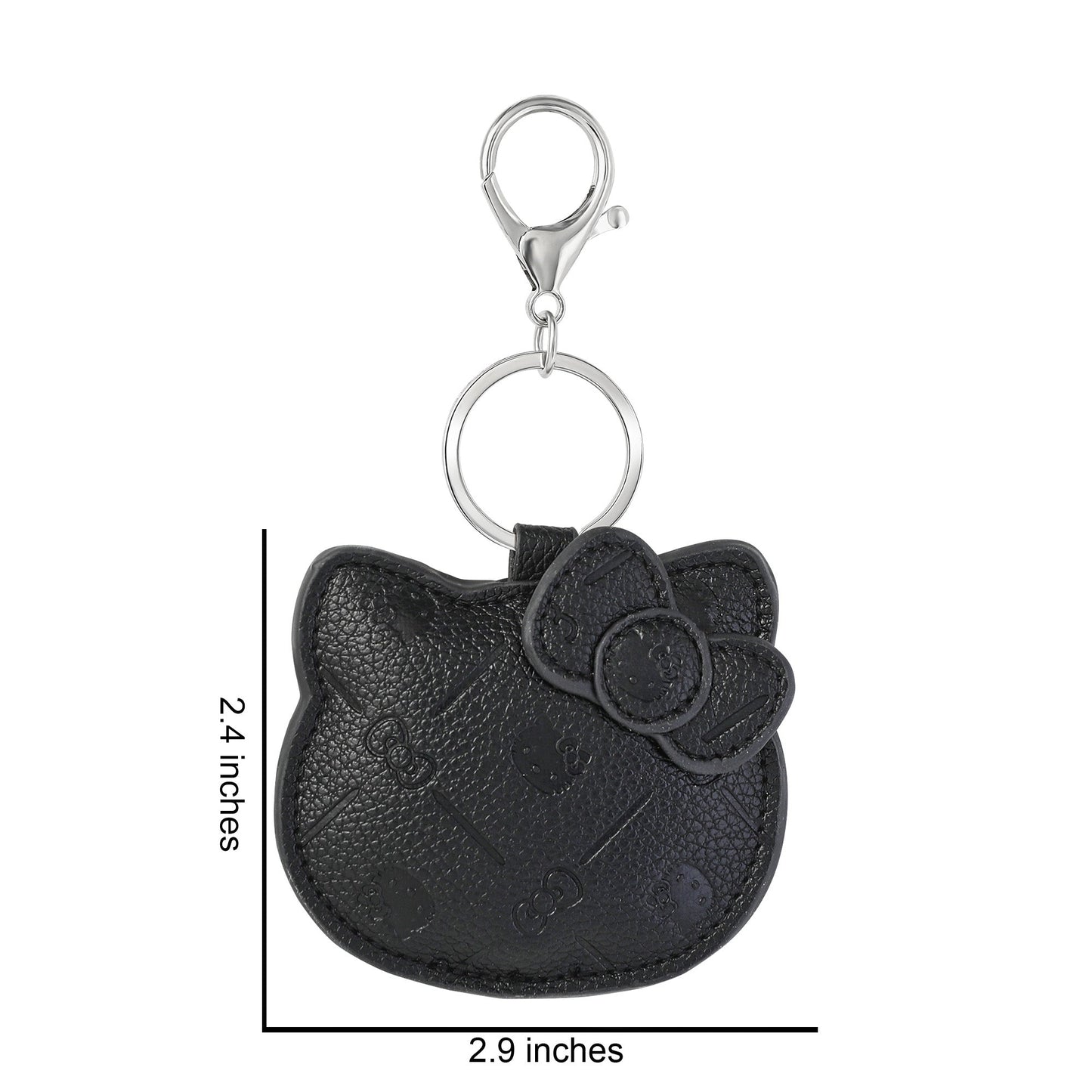 Hello Kitty Debossed Keychain (Black)