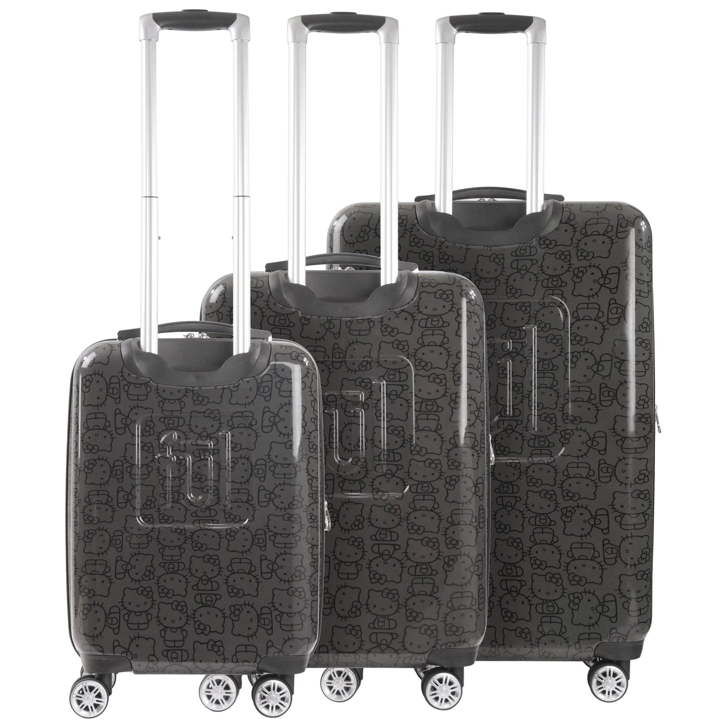 Hello Kitty x FUL Pose 3-Pc Hardshell Luggage (Black)