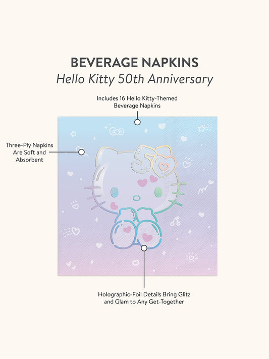 Hello Kitty x Studio Oh! 50th Anniversary Beverage Napkins