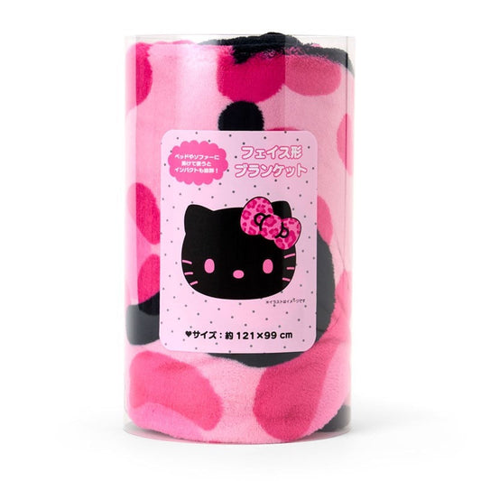 Face-Shaped Throw Blanket (Pink Cheetah)