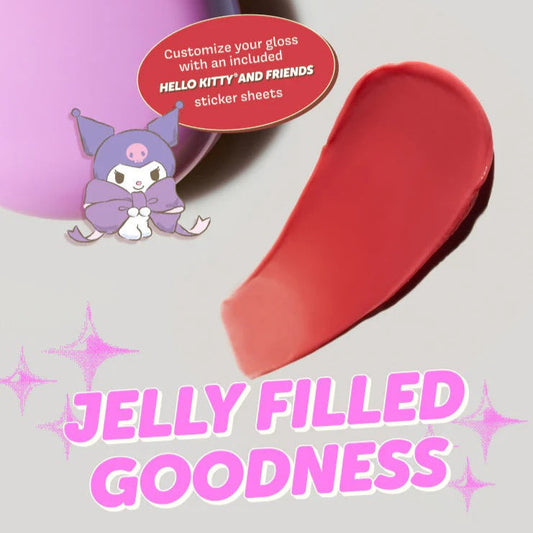 Kuromi x The Crème Shop Gloss Jelly Tinted Peptide Lip Glaze (Apricot)