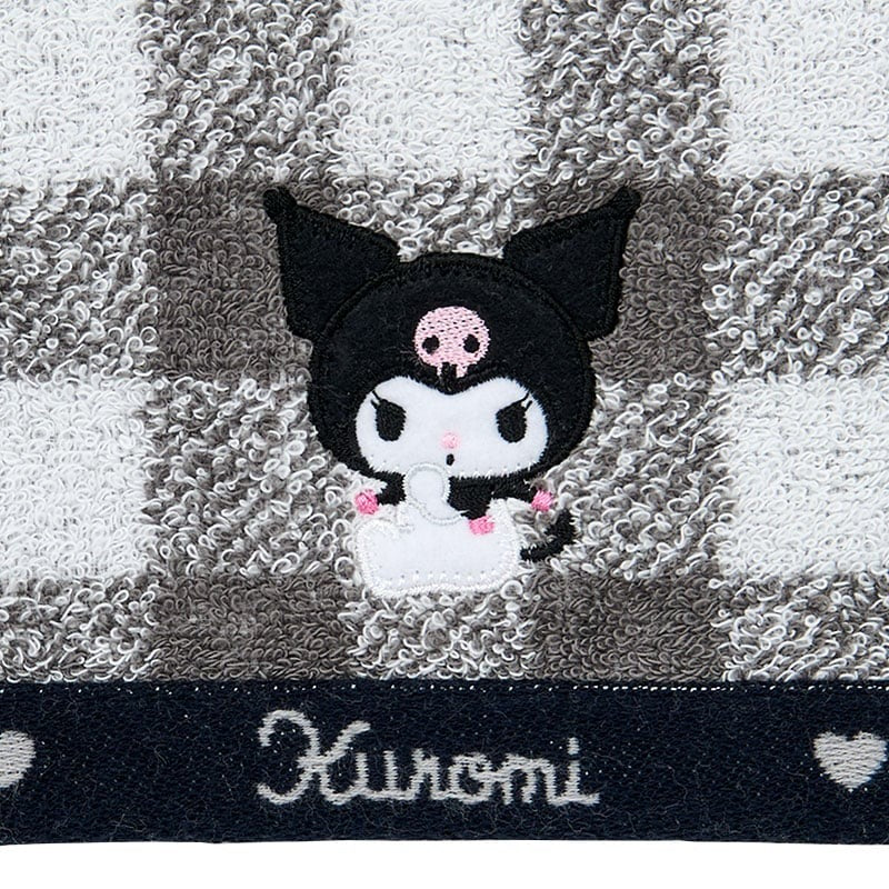 Kuromi Gingham Imabari Hand Towel