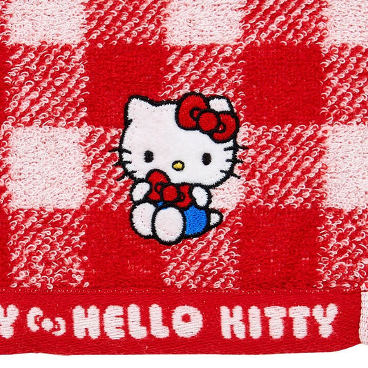 Hello Kitty Gingham Imabari Wash Towel