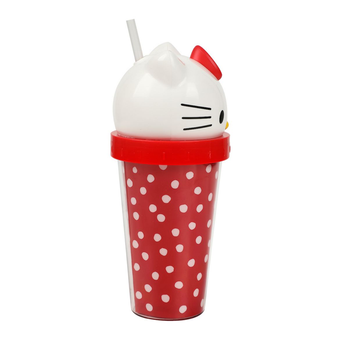 Hello Kitty 3D Face Travel Tumbler (Dots)