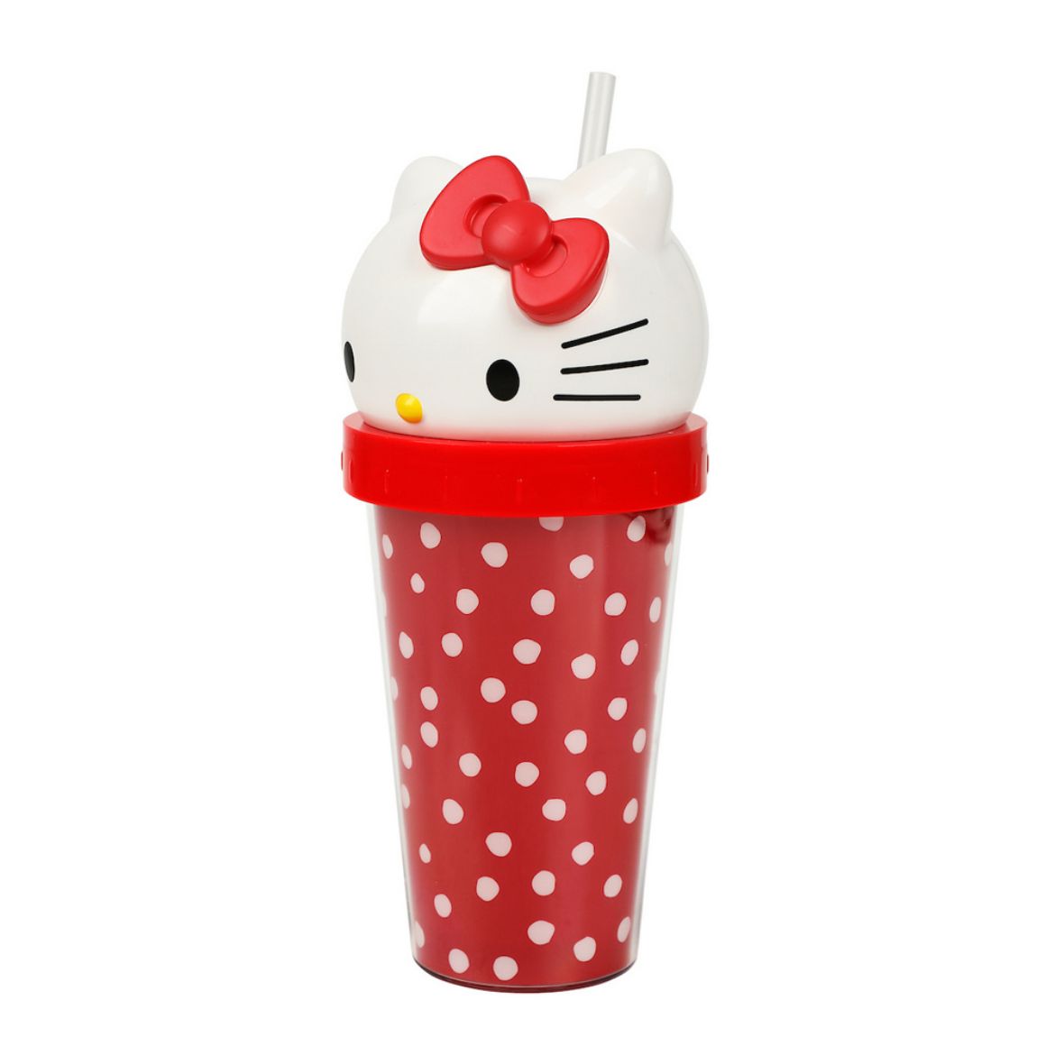 Hello Kitty 3D Face Travel Tumbler (Dots)