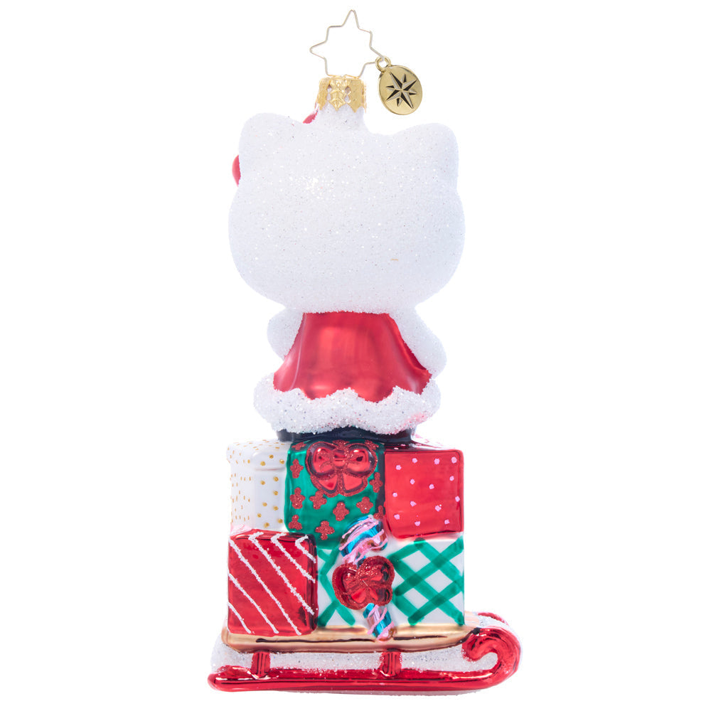 Hello Kitty x Christopher Radko Handmade Glass Ornament (Happy Holidays)