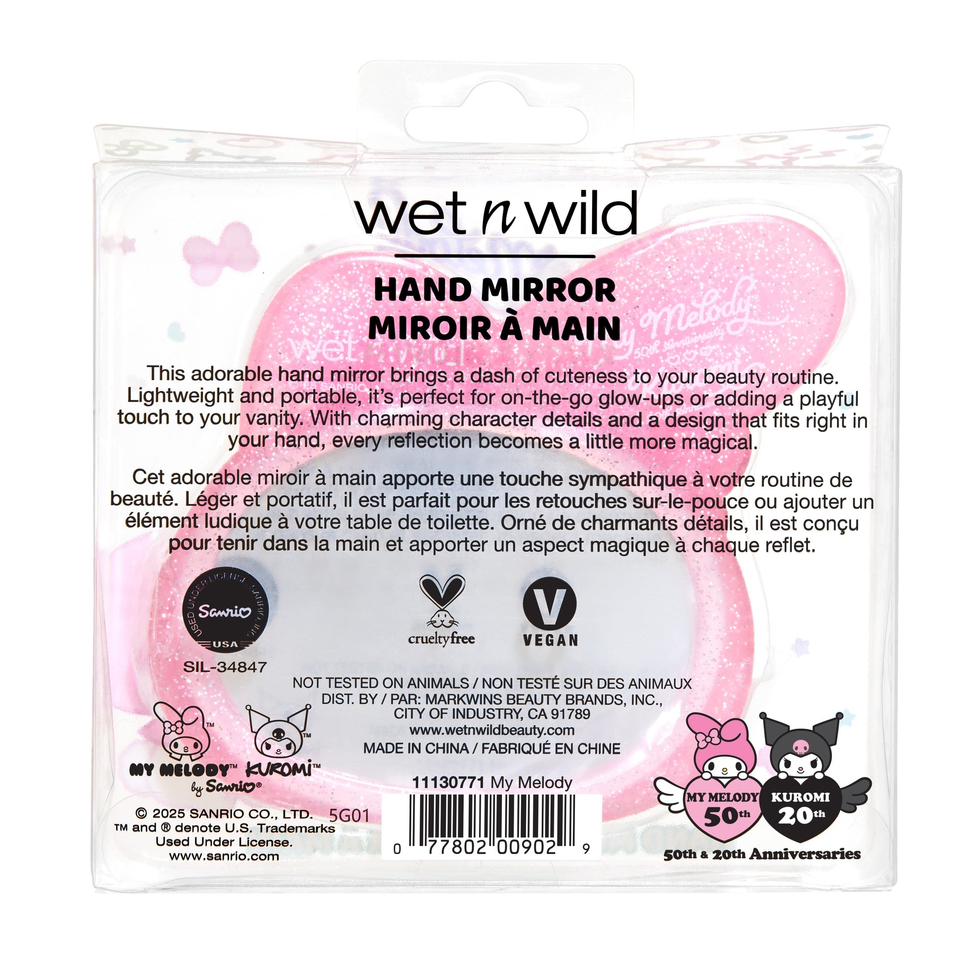 My Melody & Kuromi x Wet n Wild Hand Mirror (My Melody)