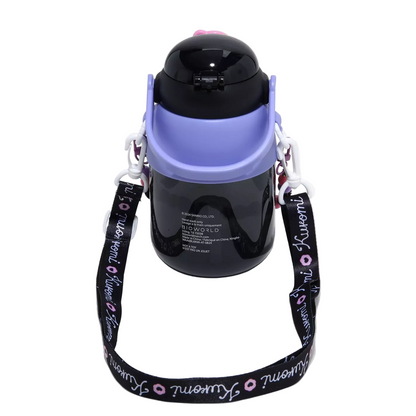 Kuromi Travel Water Bottle With Lanyard