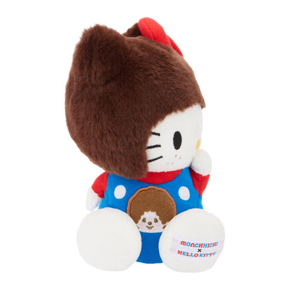 Hello Kitty x Monchhichi 7" Overalls Plush (Hello Kitty)