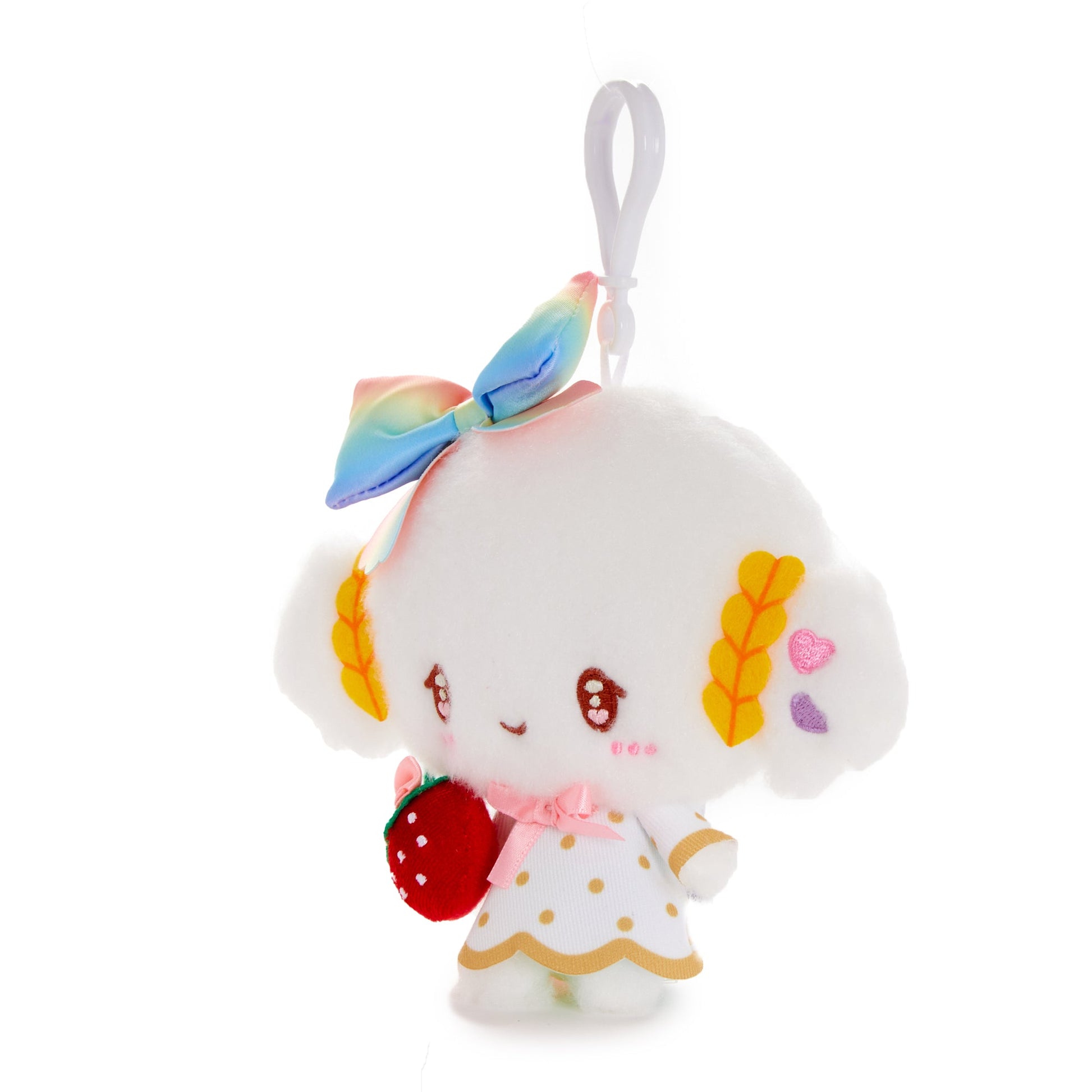 Cogimyun Plush Mascot Clip (Strawberry Rainbow Series)