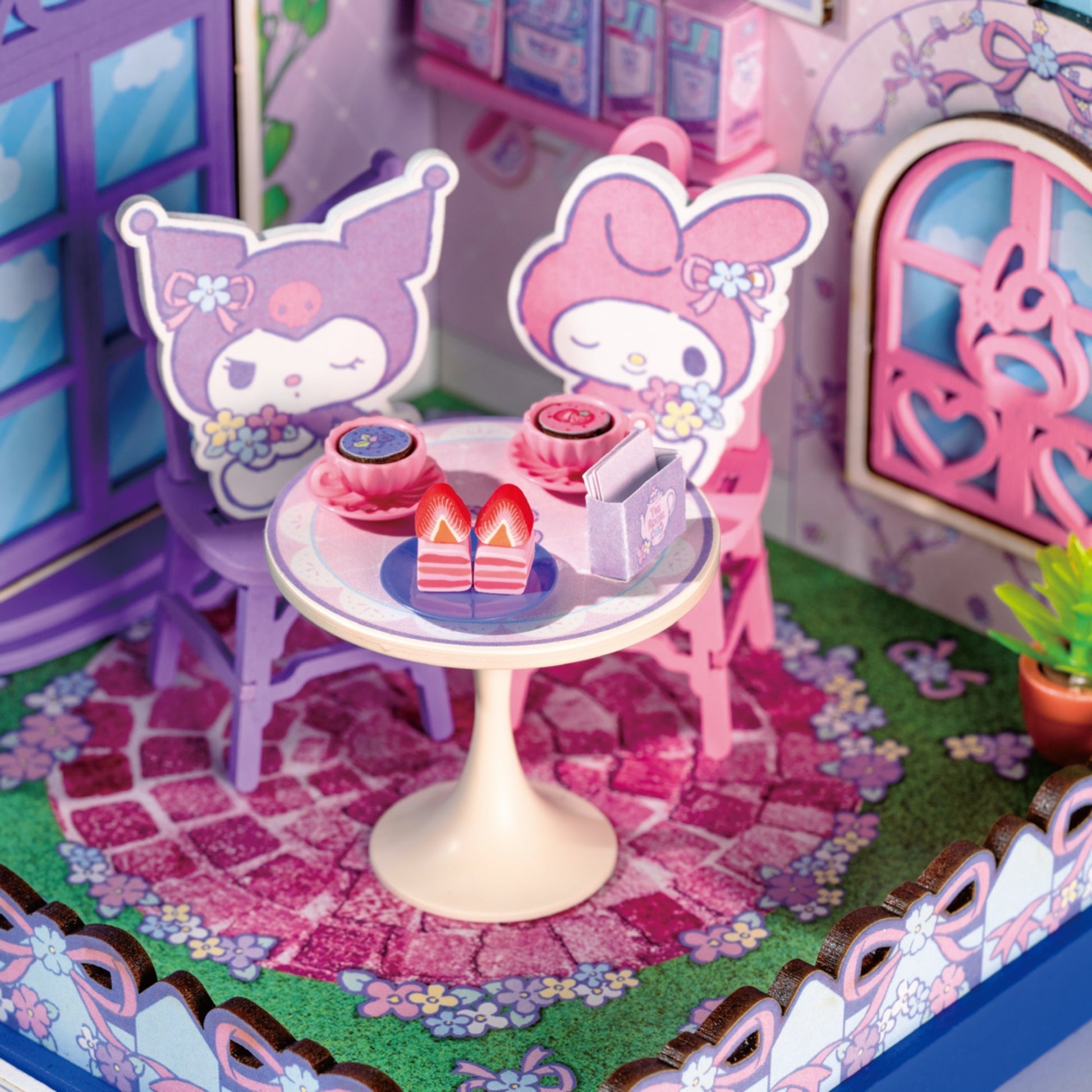 My Melody & Kuromi Tea Party DIY Miniature House Kit