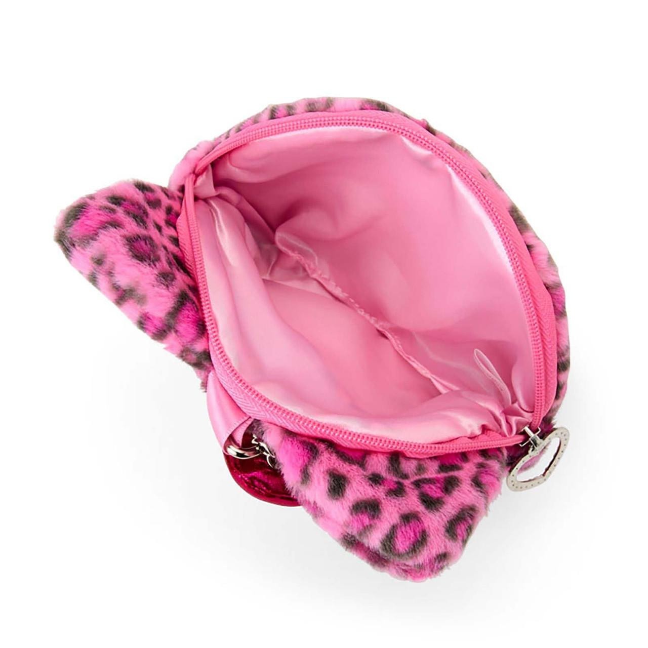 Hello Kitty Pink Plush Mini Pouch (Leopard Cat Series)