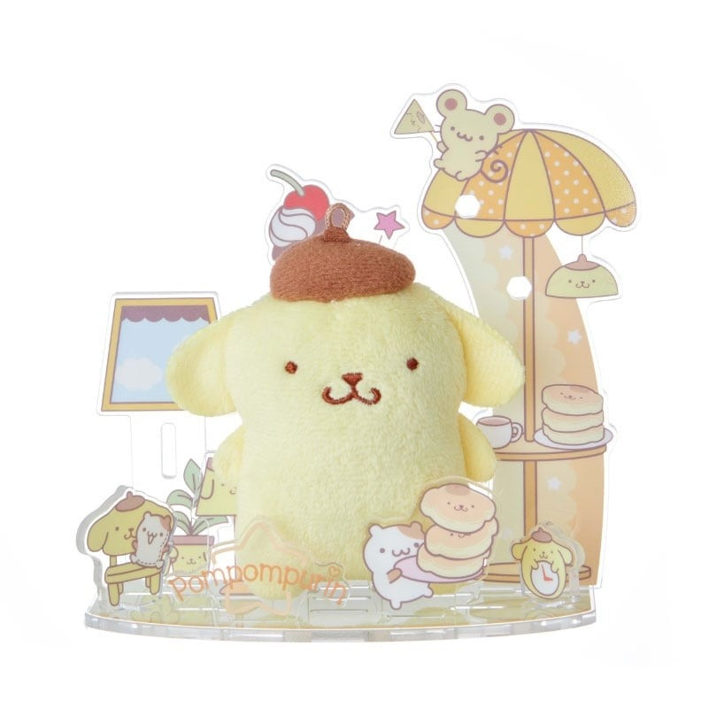 Pompompurin Mini Plush & Acrylic Stand Set (Nuikatsu Plushie Life Series)