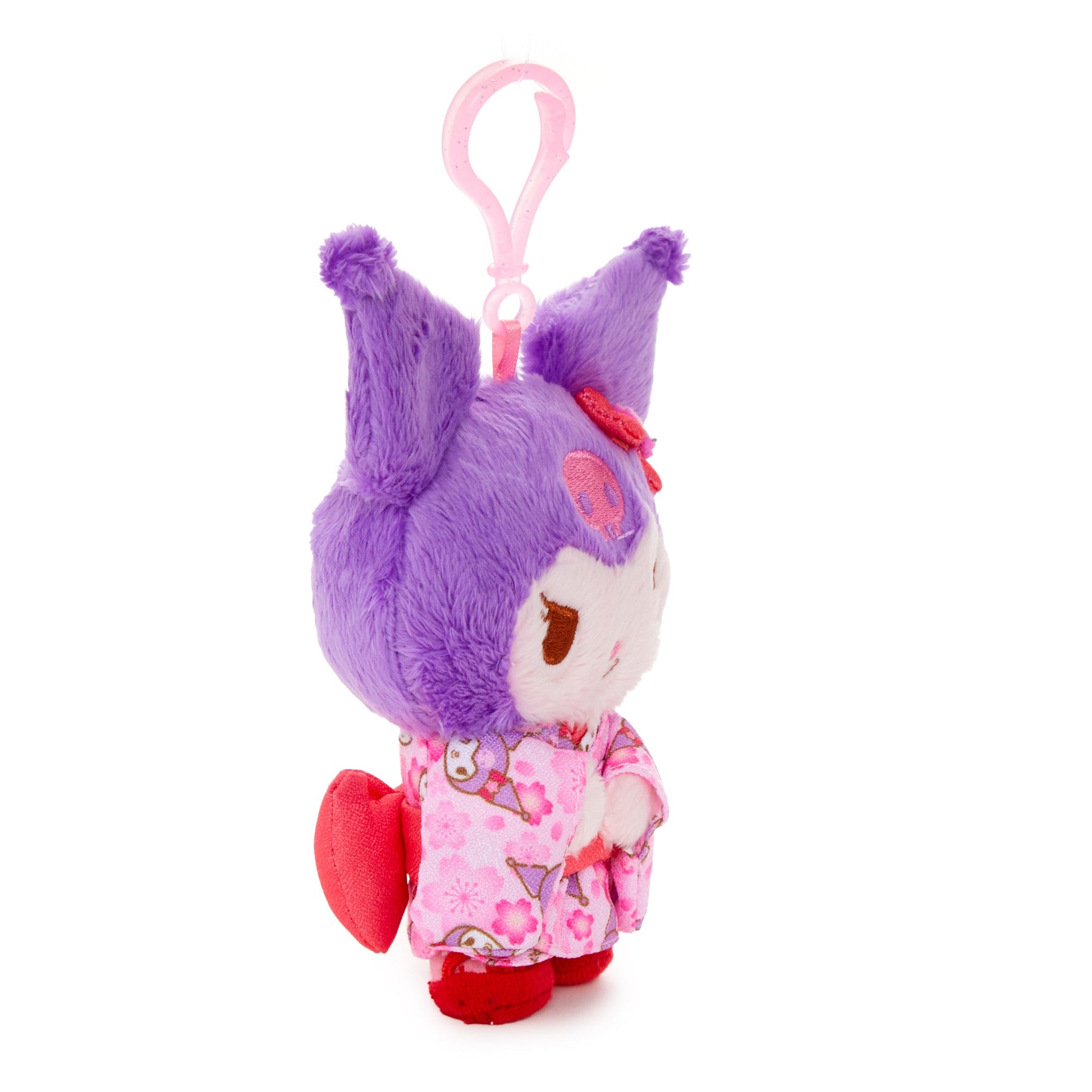 Kuromi Plush Mascot Clip (Spring Kimono Series)