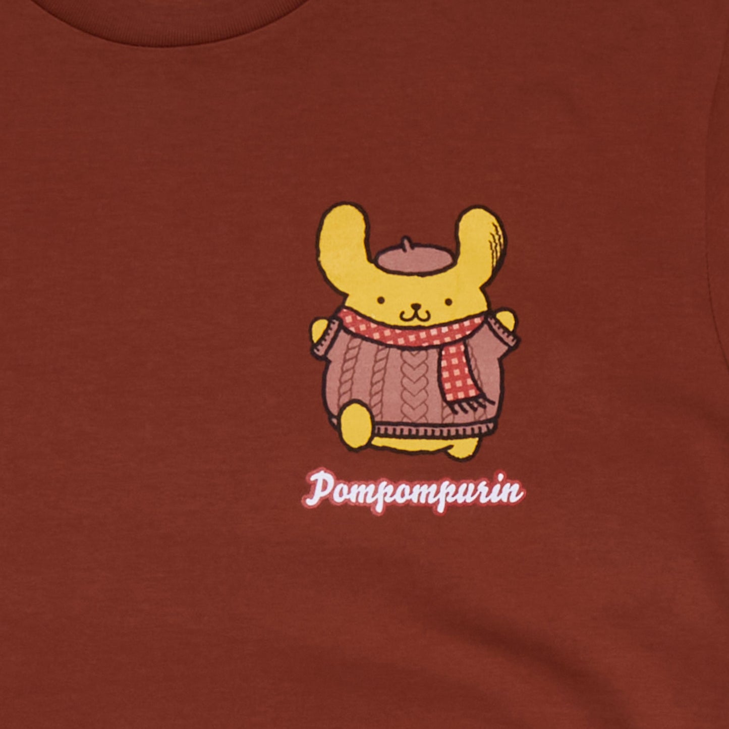 Pompompurin Adult Sharing Cozy Moments Tee (Brown)