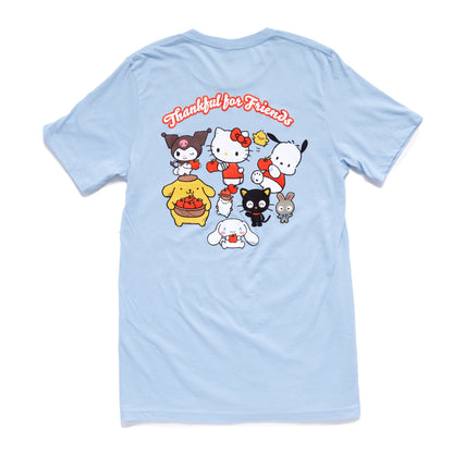 Chococat Adult Thankful For Friends Tee (Light Blue)