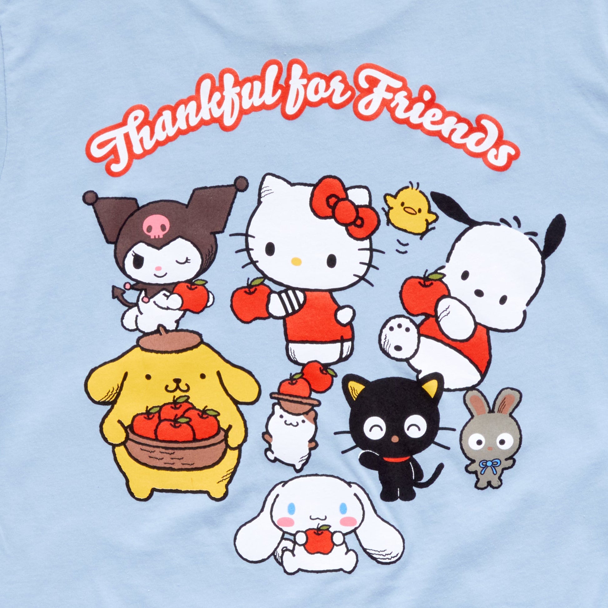 Chococat Adult Thankful For Friends Tee (Light Blue)