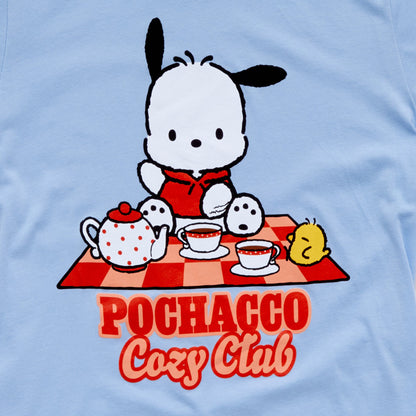 Pochacco Adult Cozy Club Tee (Light Blue)