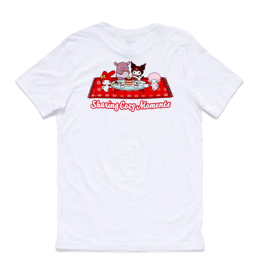 Kuromi Adult Sharing Cozy Moments Tee (White)