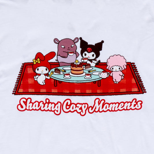 Kuromi Adult Sharing Cozy Moments Tee (White)