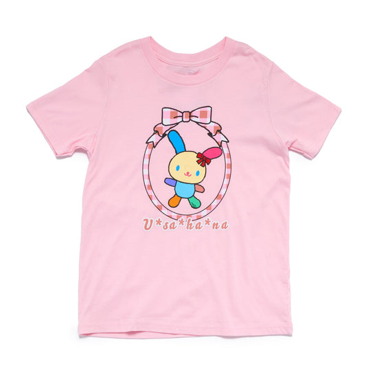 U*SA*HA*NA Big Kids Bow Frame Tee (Pink)