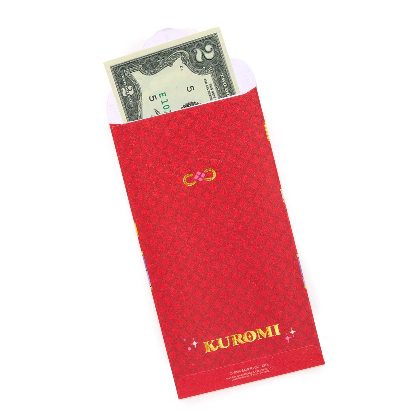 Kuromi 8-pc Vertical Enclosure Envelopes (Red)