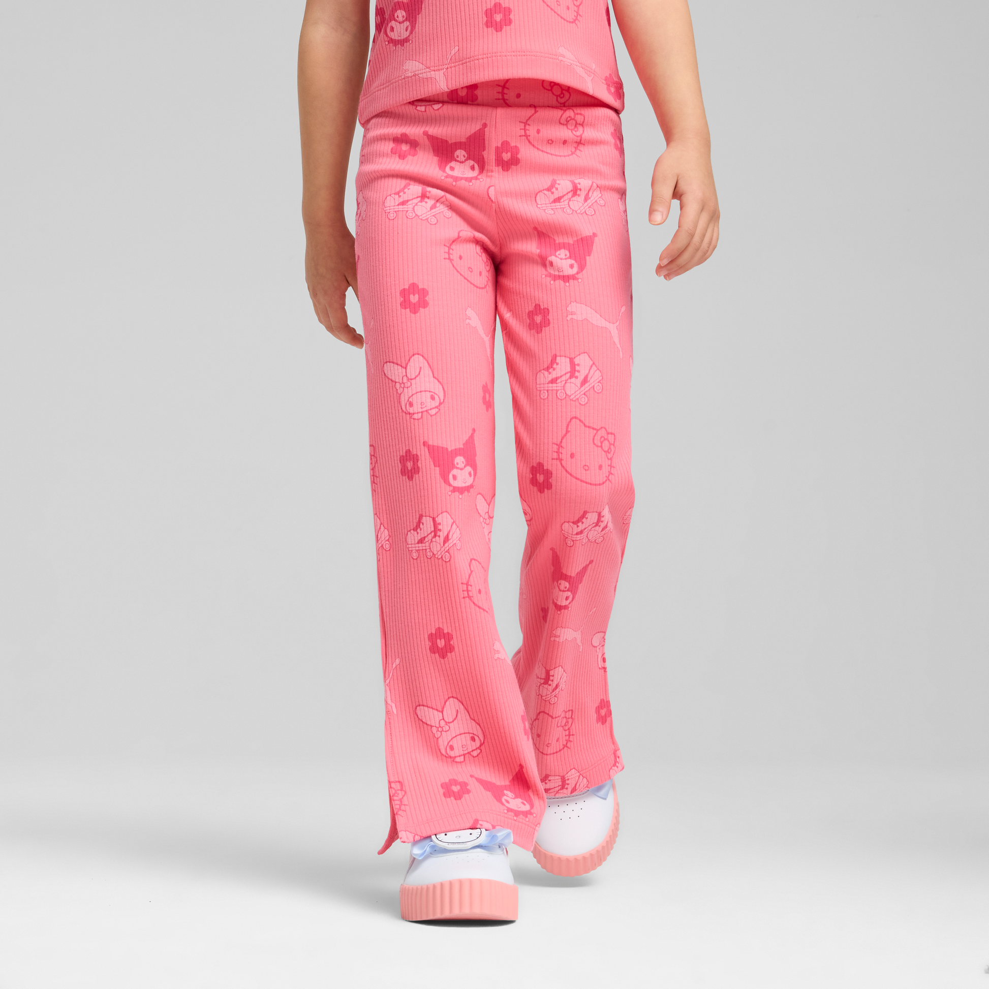 Hello Kitty and Friends x PUMA Kids Ribbed Flared Leggings (Magic Rose)