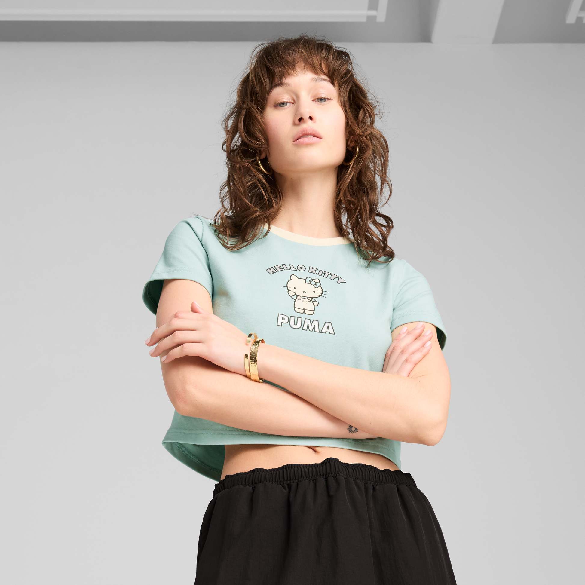 Hello Kitty x PUMA Graphic Baby Tee (Modern Mint)
