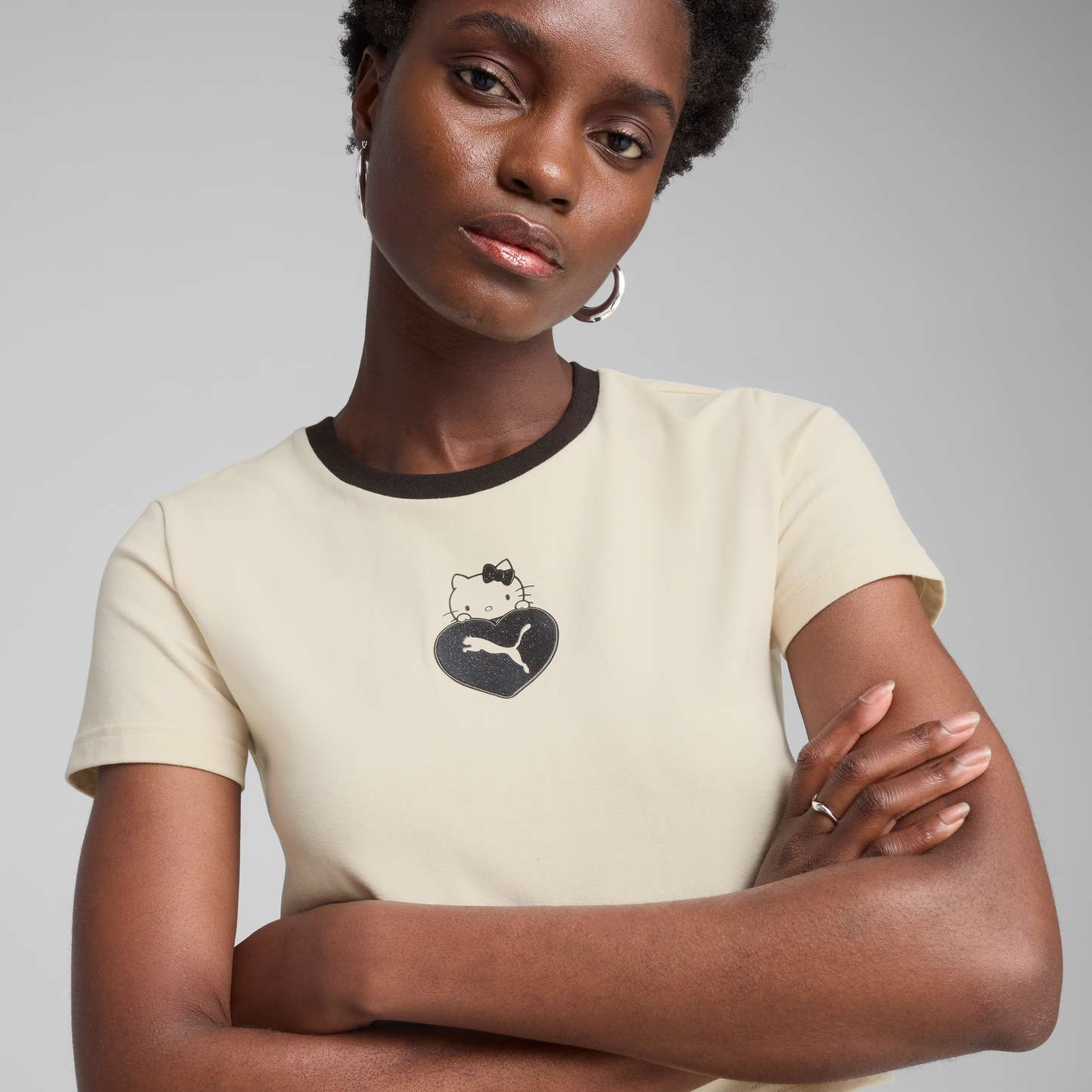 Hello Kitty x PUMA Graphic Baby Tee (Alpine Snow)
