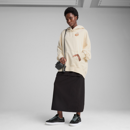 Hello Kitty x PUMA Graphic Oversized Hoodie (Alpine Snow)