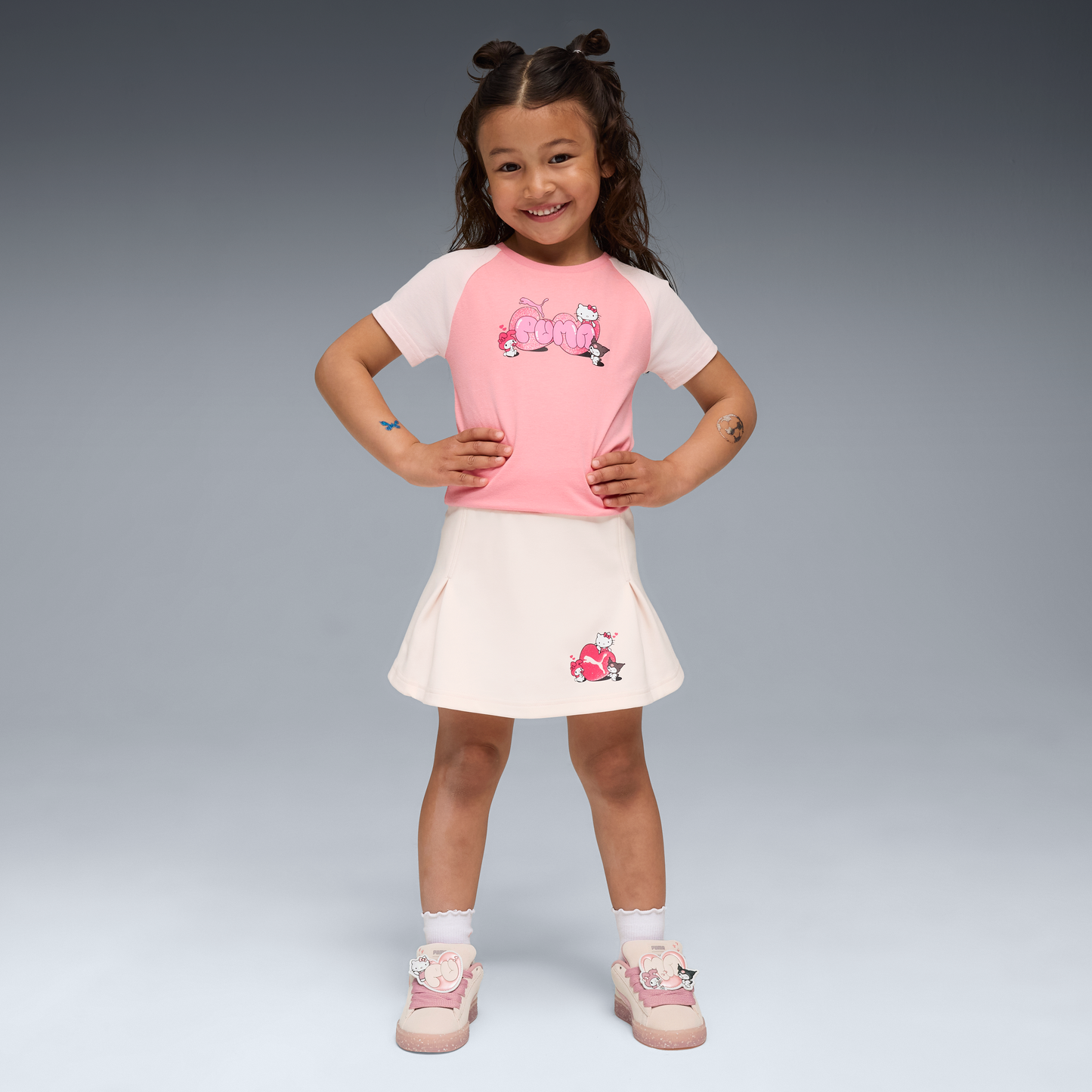 Hello Kitty and Friends x PUMA Kids Slim Graphic Tee (Pinkscape)
