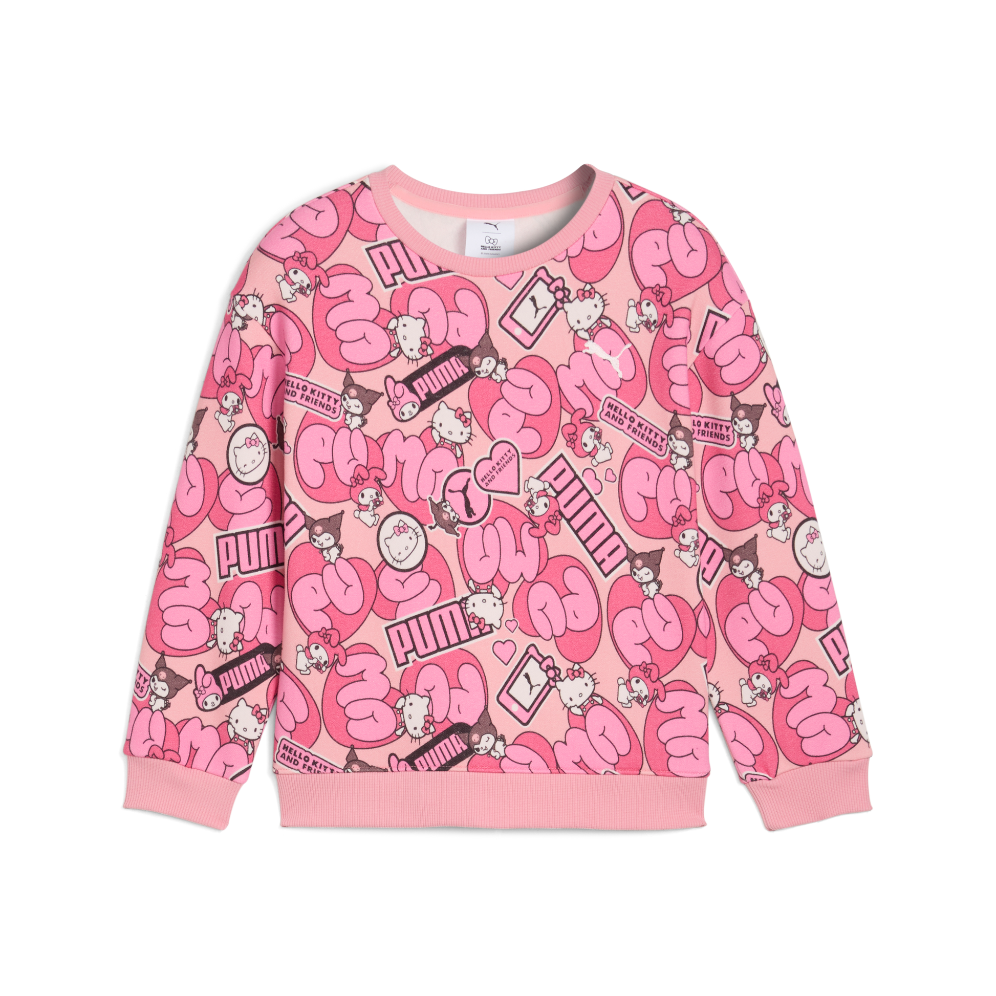 Hello Kitty and Friends x PUMA Kids Relaxed All-over Print Crewneck (Pinkscape)