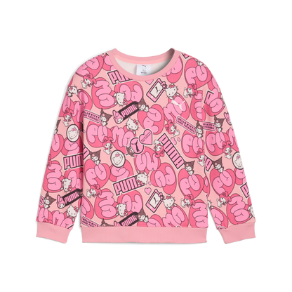 Hello Kitty and Friends x PUMA Kids Relaxed All-over Print Crewneck (Pinkscape)