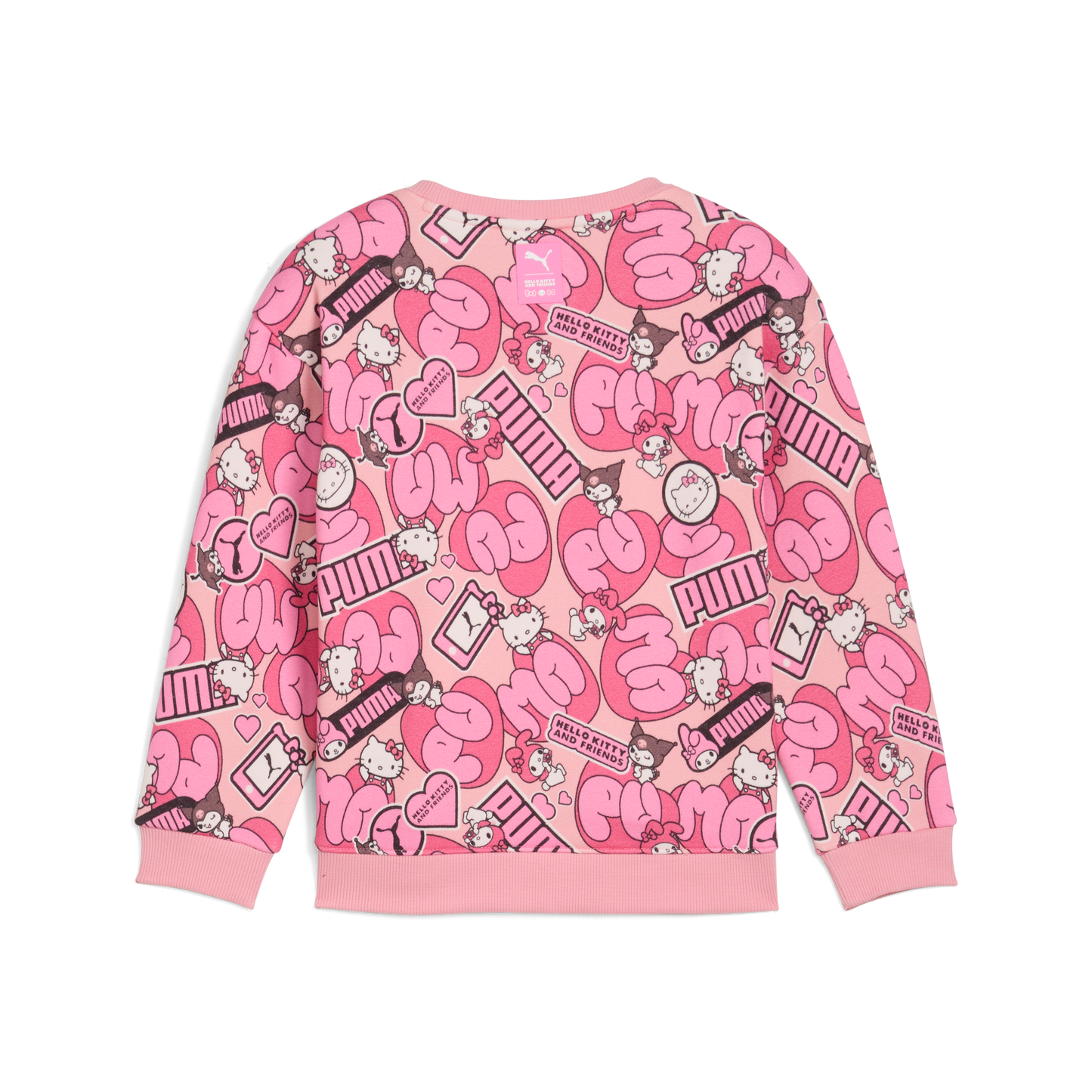 Hello Kitty and Friends x PUMA Kids Relaxed All-over Print Crewneck (Pinkscape)