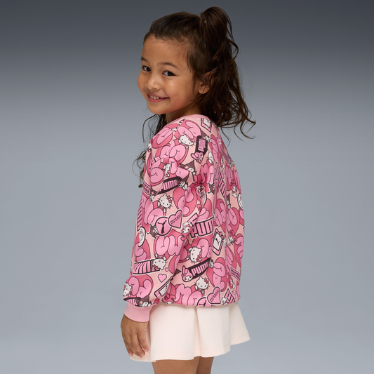 Hello Kitty and Friends x PUMA Kids Relaxed All-over Print Crewneck (Pinkscape)