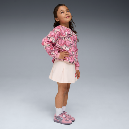 Hello Kitty and Friends x PUMA Kids Relaxed All-over Print Crewneck (Pinkscape)