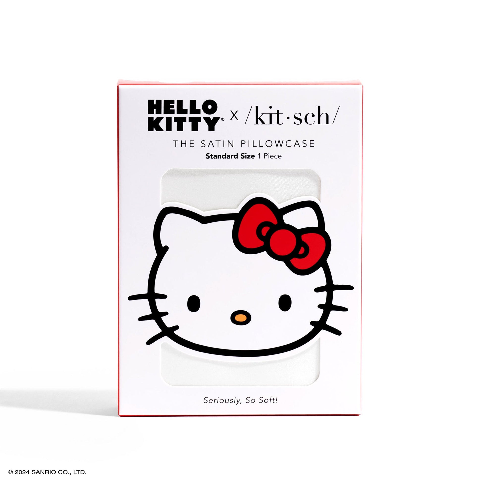 Hello Kitty x Kitsch Bow Pillowcase (Solid Ivory)