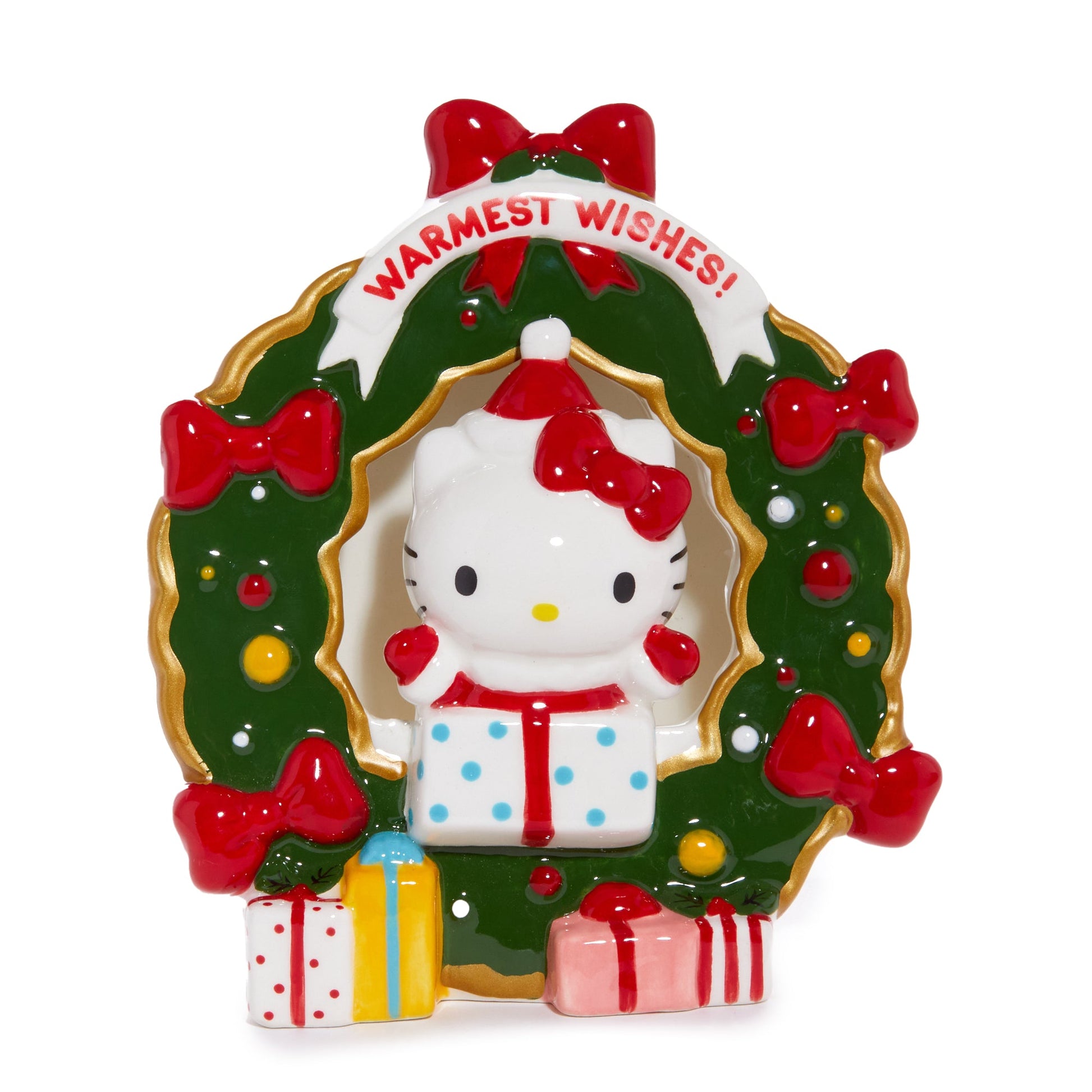 Hello Kitty Holiday Wreath Ceramic Tealight Holder