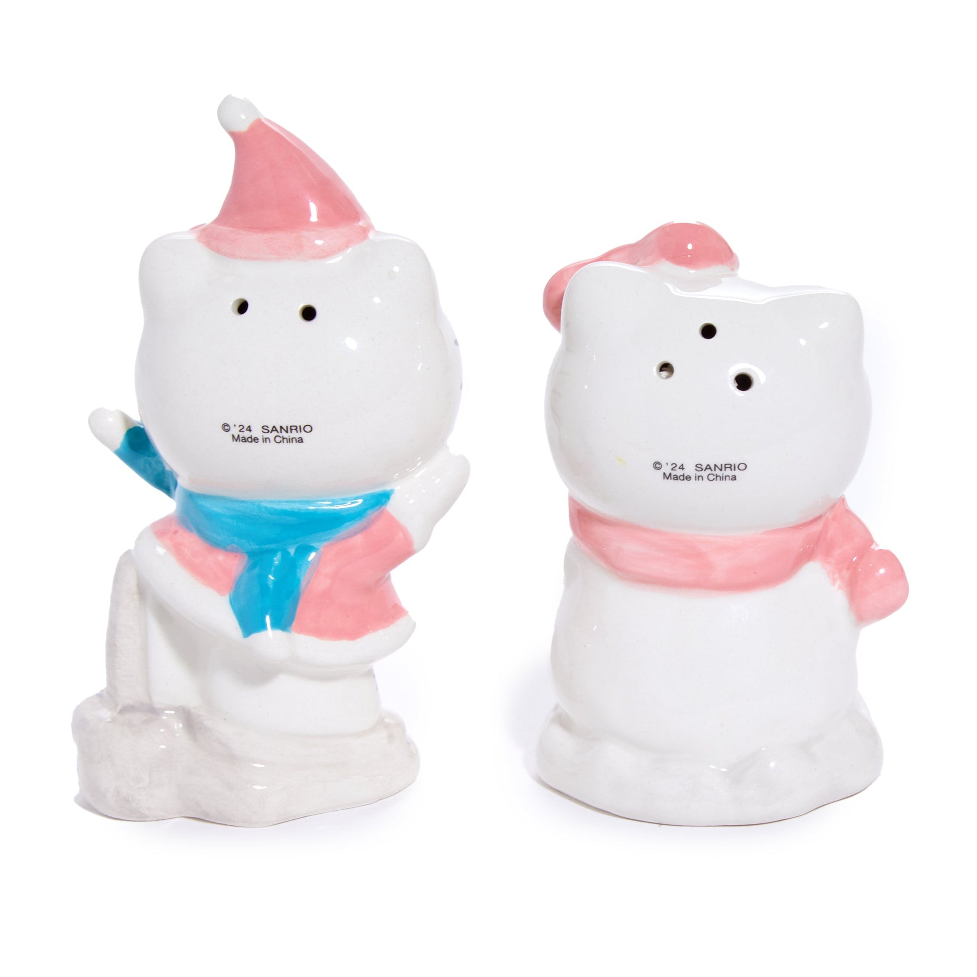 Hello Kitty Ceramic Holiday Salt & Pepper Set (Snow Play)