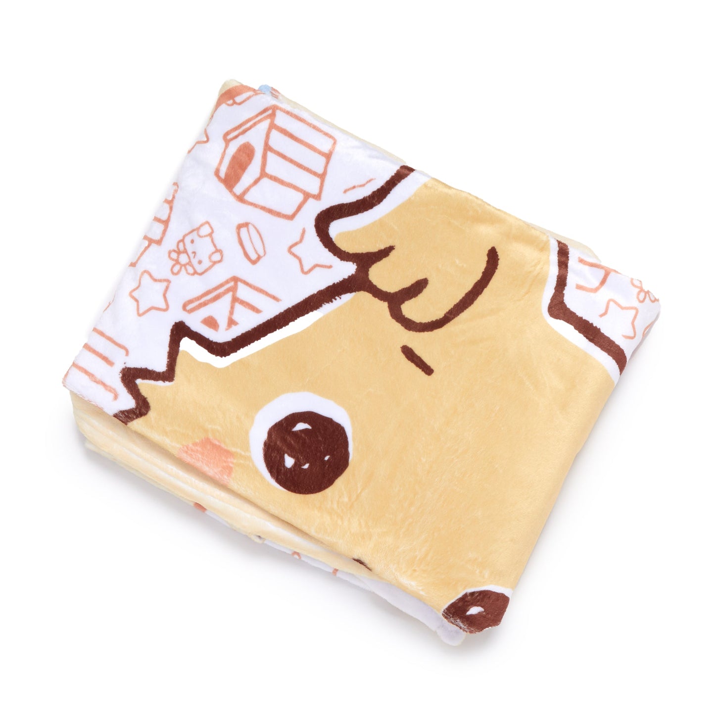 Chibimaru Cheerful Pup Throw Blanket