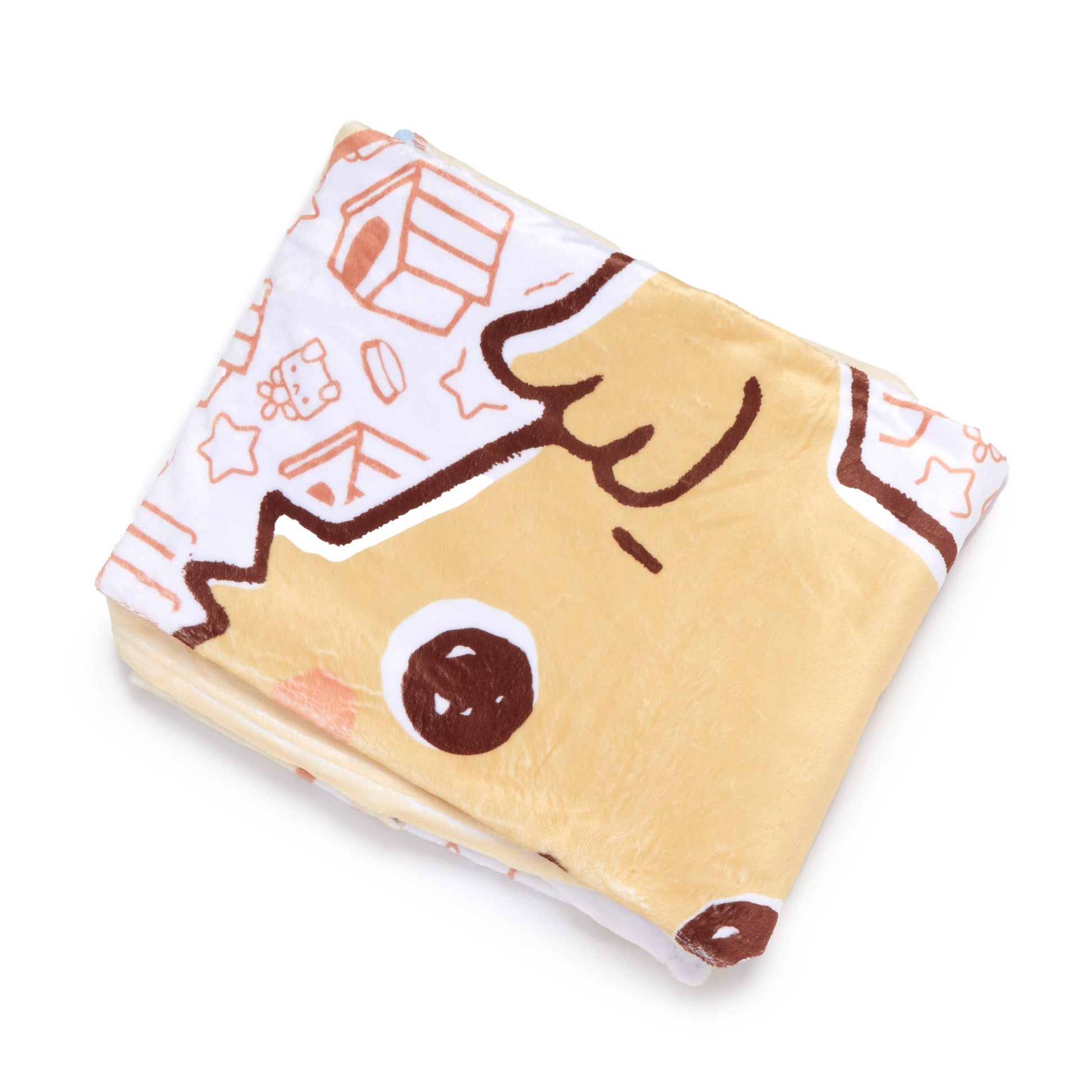 Chibimaru Cheerful Pup Throw Blanket