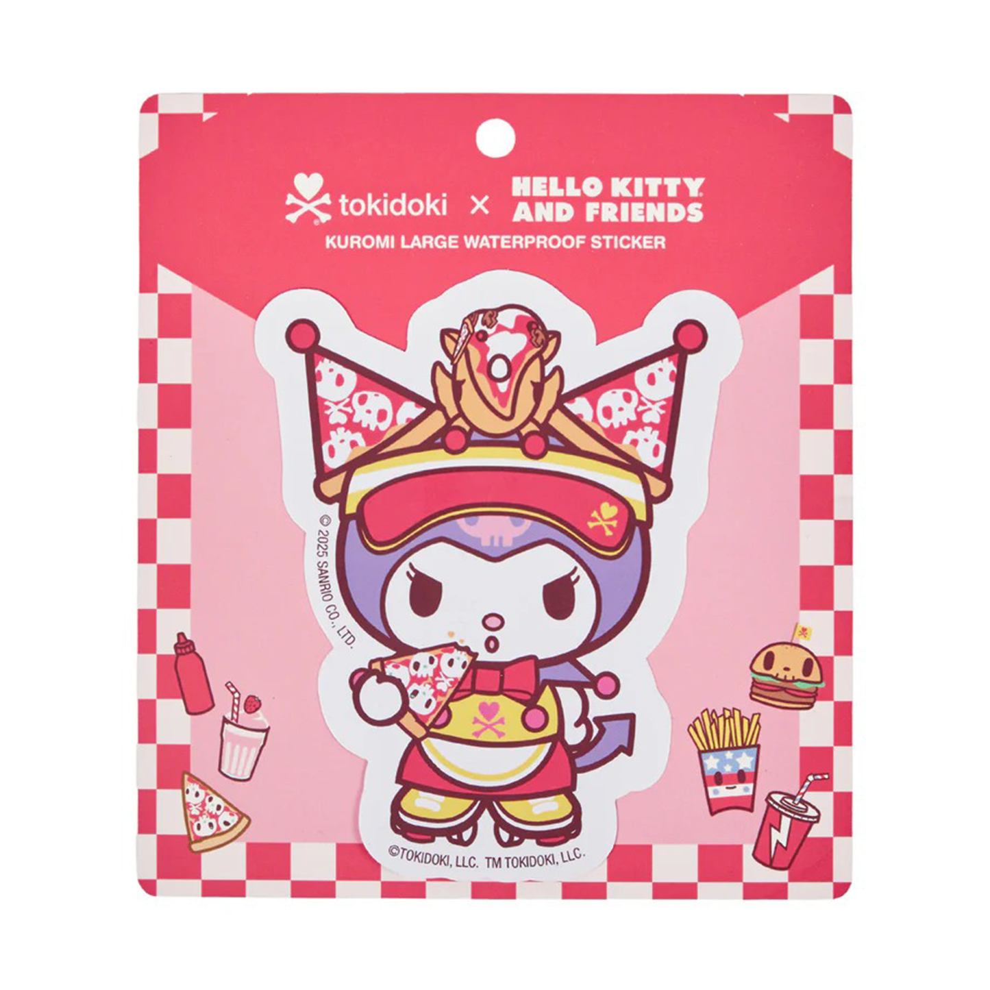 Kuromi x Tokidoki Large Sticker (Fast Food)