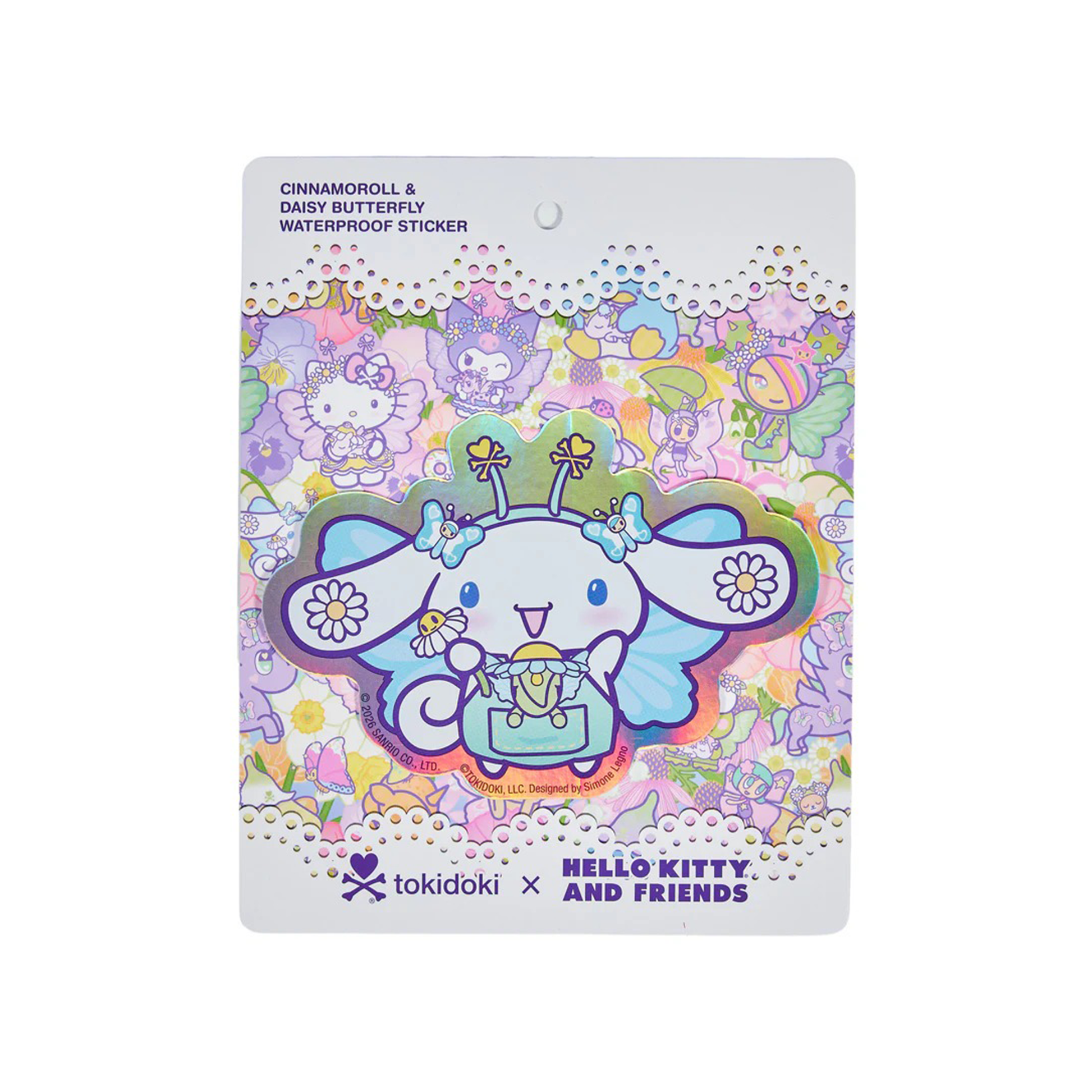 Cinnamoroll x Tokidoki Large Sticker (Butterfly Garden)