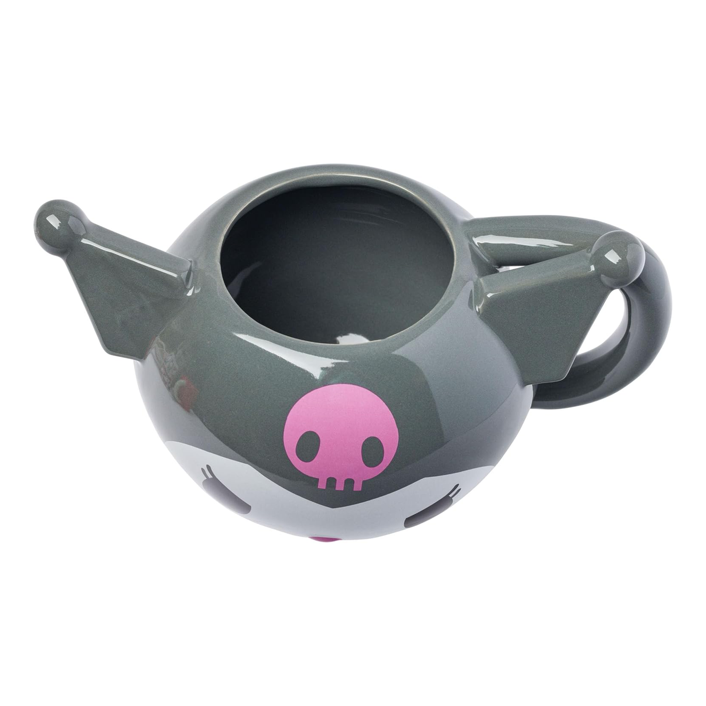 Kuromi Face Sculpted Mug (Gray)